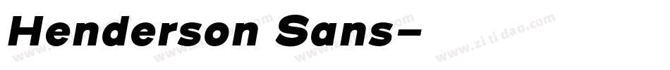 Henderson Sans字体转换